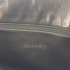 CHANEL Quilted Chain Tote Black Lambskin Leather 1991–1994