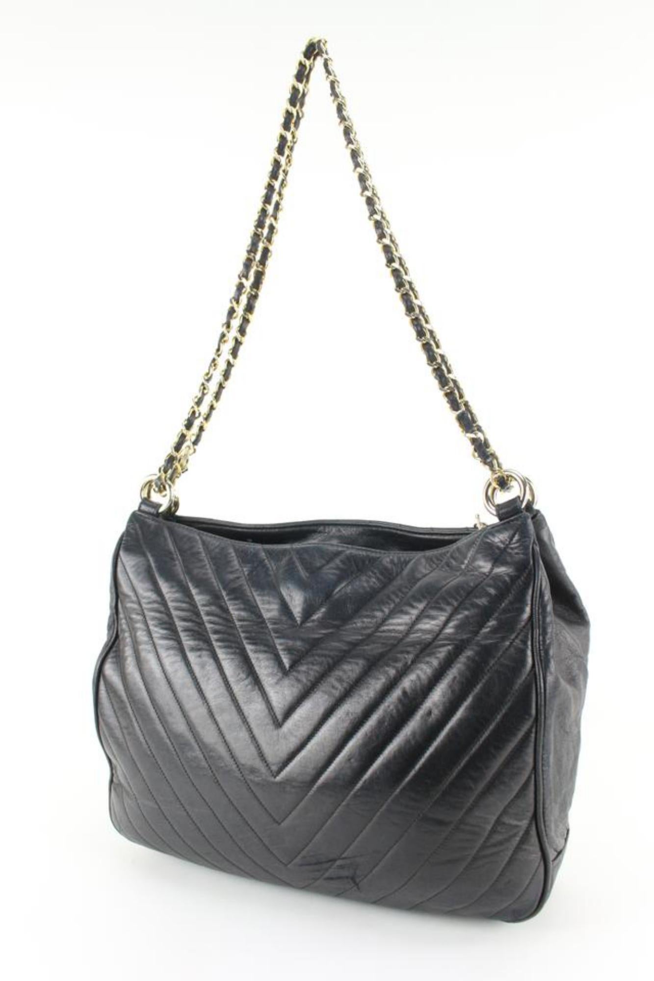 Chanel Quilted Chevron Lambskin Chain Shoulder Bag 60ck816s For Sale 3