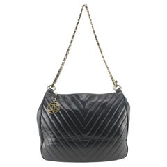 Chanel Quilted Chevron Lambskin Chain Shoulder Bag 60ck816s