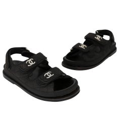 Chanel Quilted Crystal 36 CC Dad Chunky Sandals CC-S0829-0004