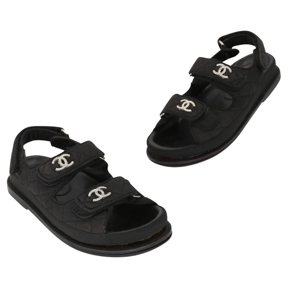 Chanel Dad Sandals Black - 5 For Sale on 1stDibs  chanel dad sandals  price, chanel sandals black, chanel dad sandals black and white