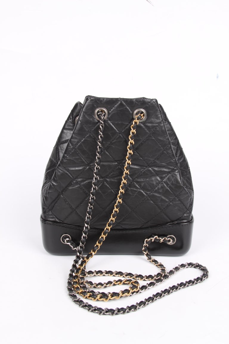 Chanel Quilted Gabrielle Backpack - black at 1stDibs | chanel gabrielle ...