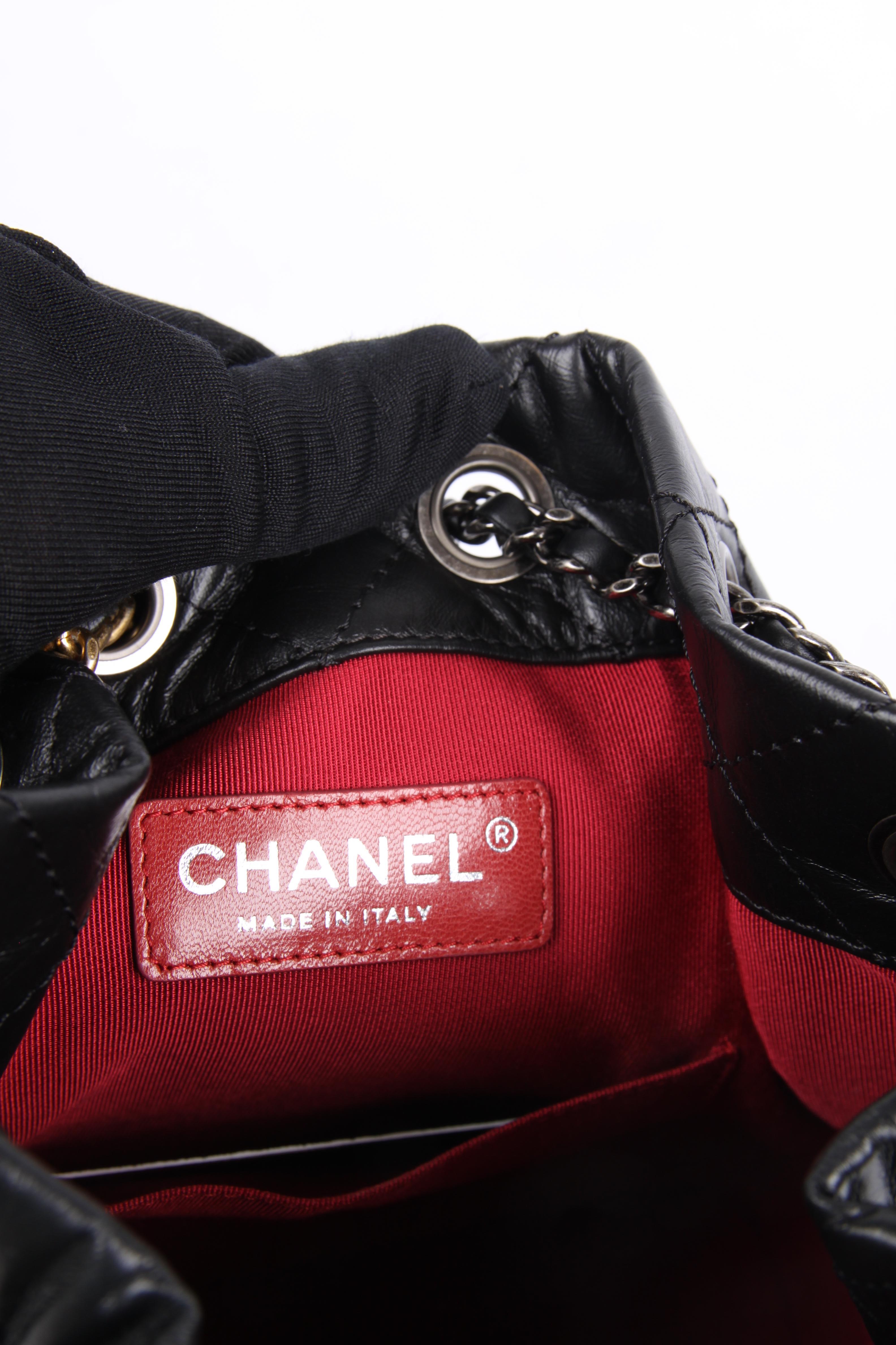 Women's or Men's Chanel Quilted Gabrielle Backpack - black