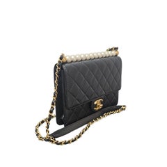Chanel Quilted Goatskin Chic Pearls Medium Flap Bag