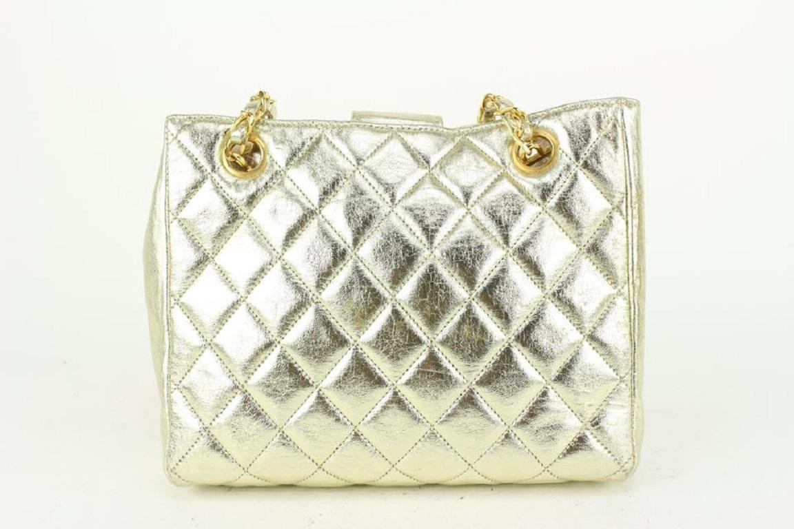 Chanel Quilted Gold Metallic Leather Small Supermodel Chain Bag 224ca89 3
