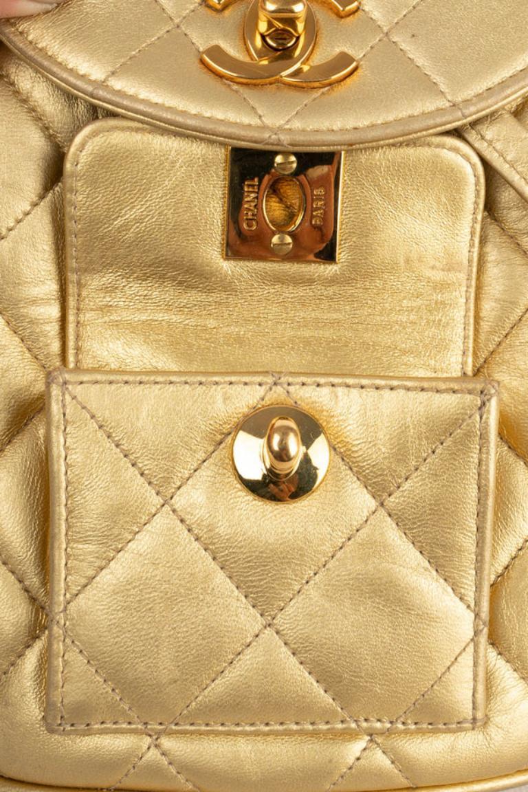 Chanel Quilted Golden Lamb Leather Backpack, 1991-1994 For Sale 5