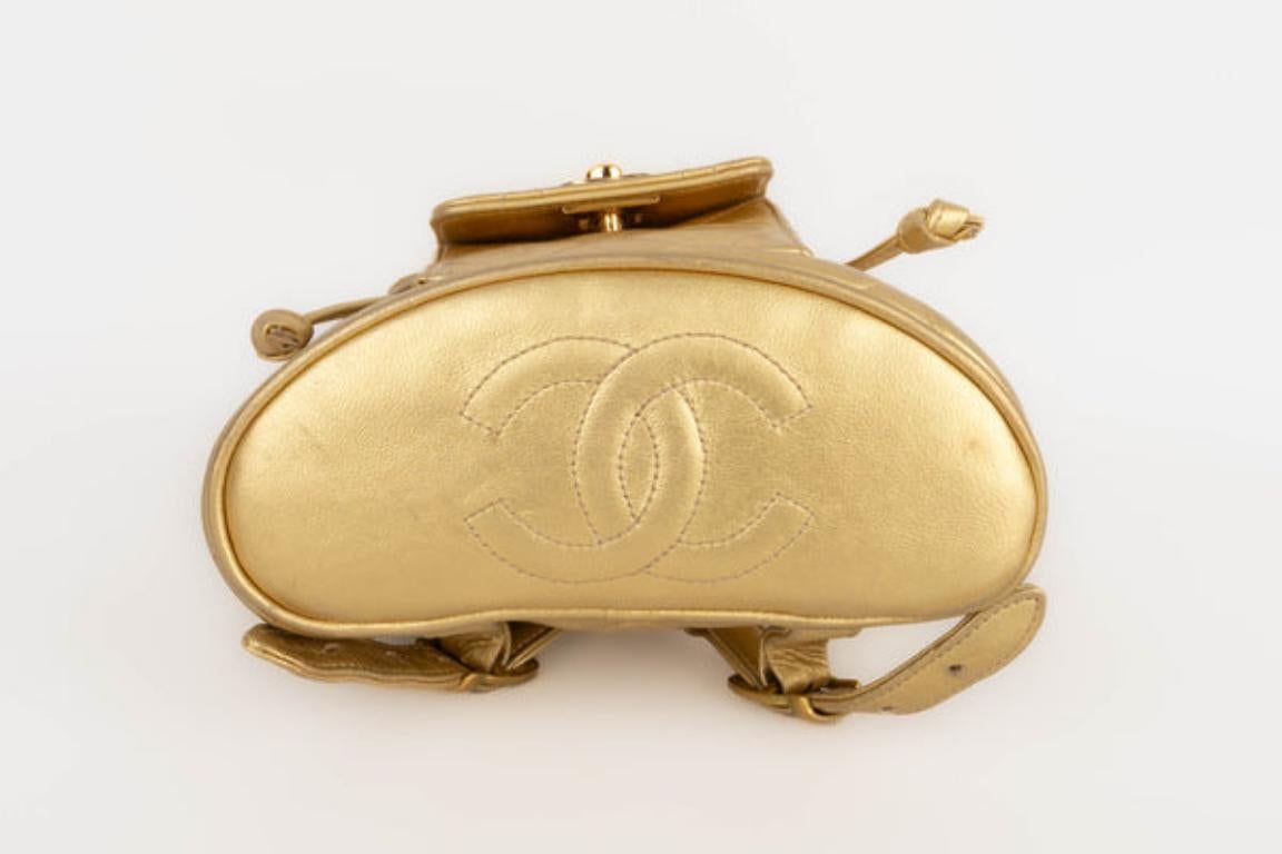 Chanel Quilted Golden Lamb Leather Backpack, 1991-1994 In Excellent Condition For Sale In SAINT-OUEN-SUR-SEINE, FR