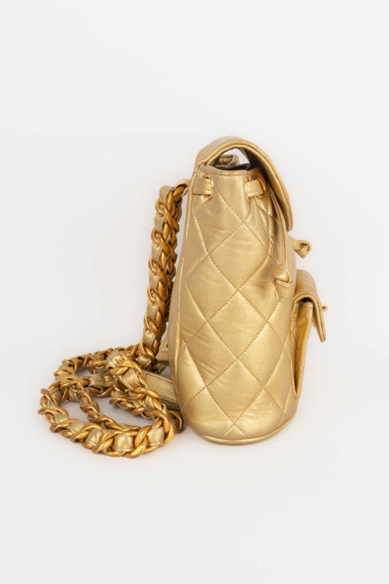 Women's Chanel Quilted Golden Lamb Leather Backpack, 1991-1994 For Sale