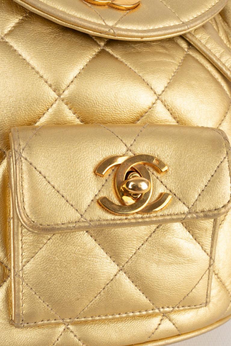 Chanel Quilted Golden Lamb Leather Backpack, 1991-1994 For Sale 2