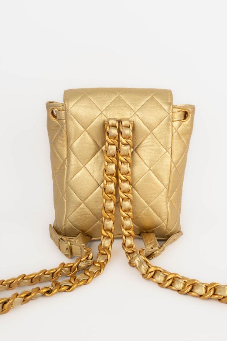 Chanel Quilted Golden Lamb Leather Backpack, 1991-1994 For Sale 4