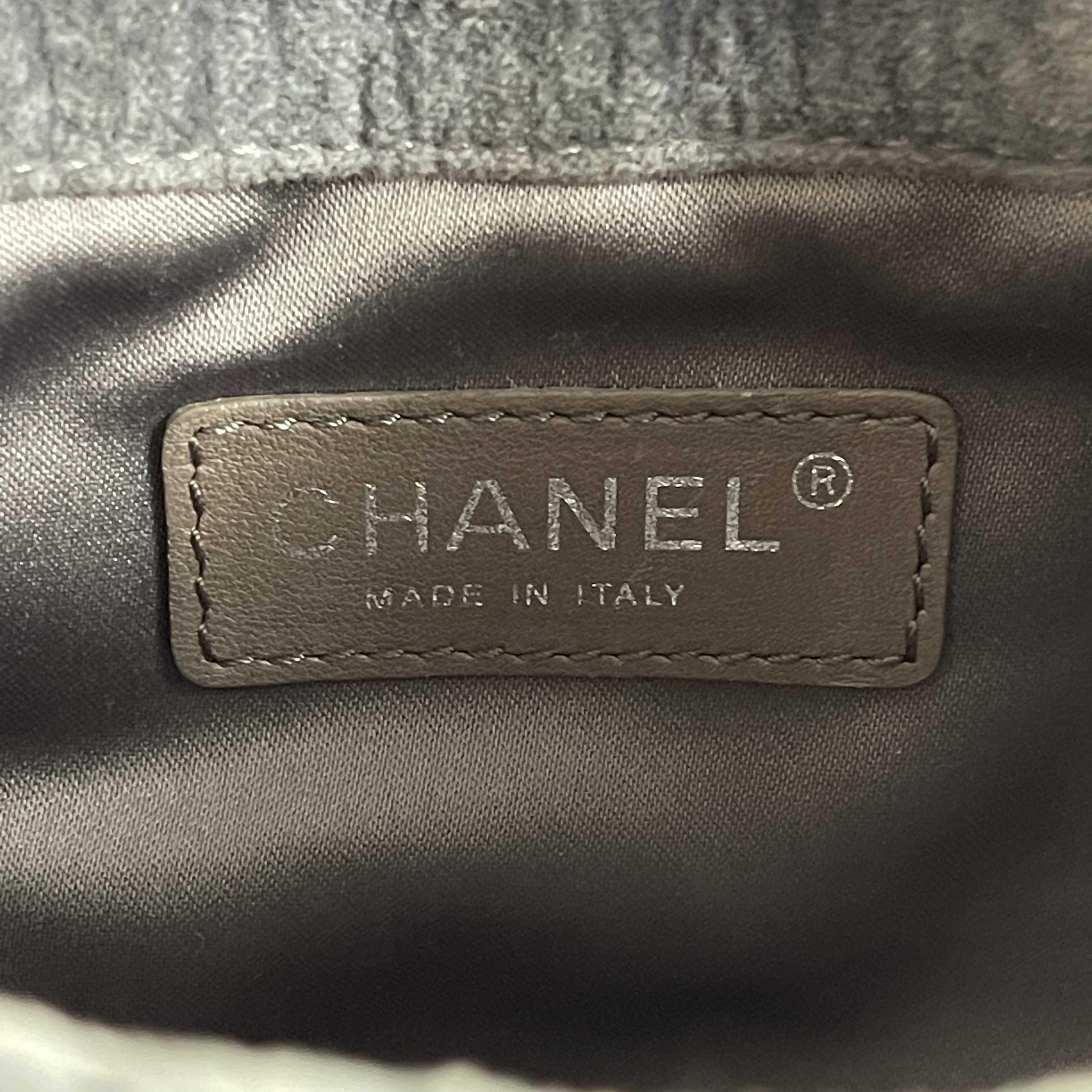 CHANEL Quilted Gray CC Velour Mini Flap Crossbody / Shoulder Bag 7