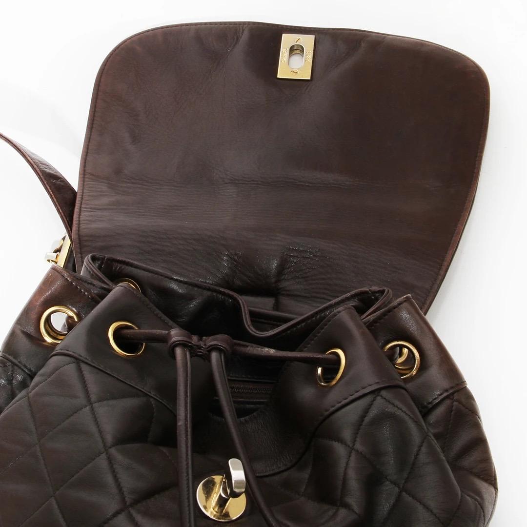 Chanel Quilted Lambskin Backpack In Good Condition In Los Angeles, CA