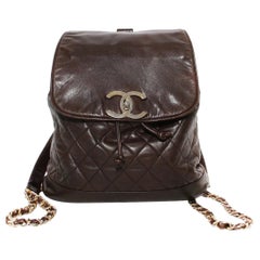 Retro Chanel Quilted Lambskin Backpack