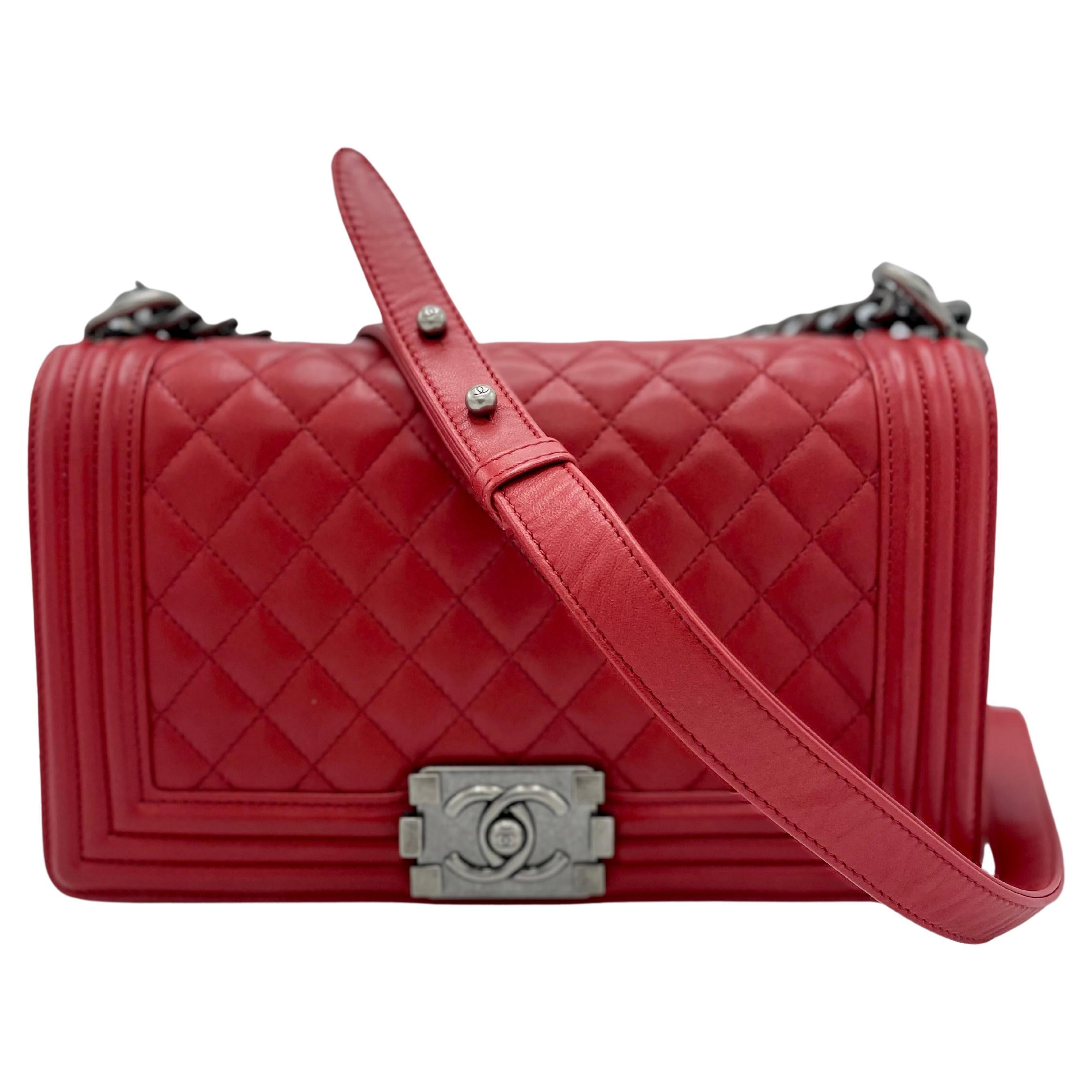 Chanel Vintage Twin Top Handle Flap Bag Quilted Lambskin Medium at 1stDibs