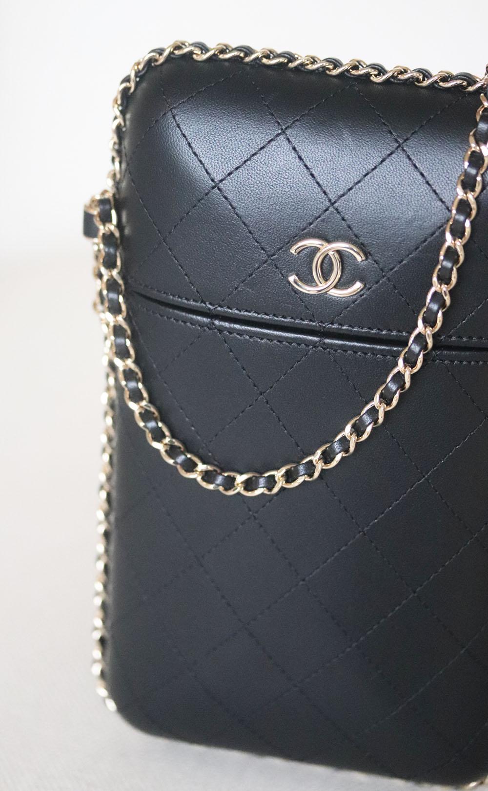 chanel phone pouch with chain