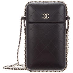 Chanel Chain Around Phone Holder Crossbody Bag Quilted Lambskin Red 2264986