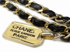 Chanel Quilted Lambskin Chain Tote 221034 Black Leather Shoulder Bag