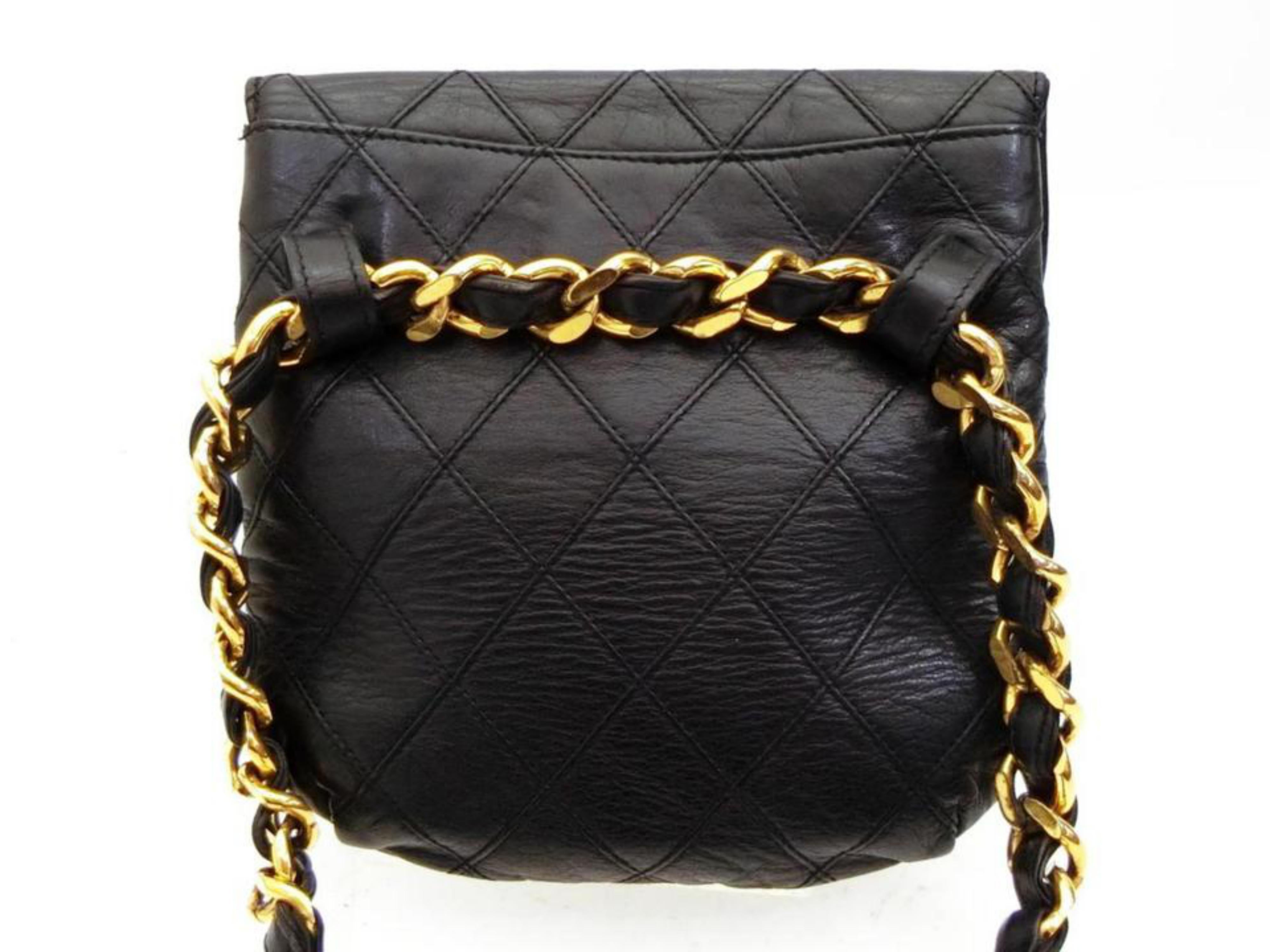 Chanel Quilted Lambskin Chain Waist Pouch Fanny Pack 228921 Cross Body Bag For Sale 3