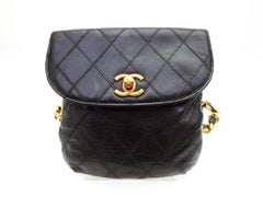 Chanel Quilted Lambskin Chain Waist Pouch Fanny Pack 229139 Cross Body Bag