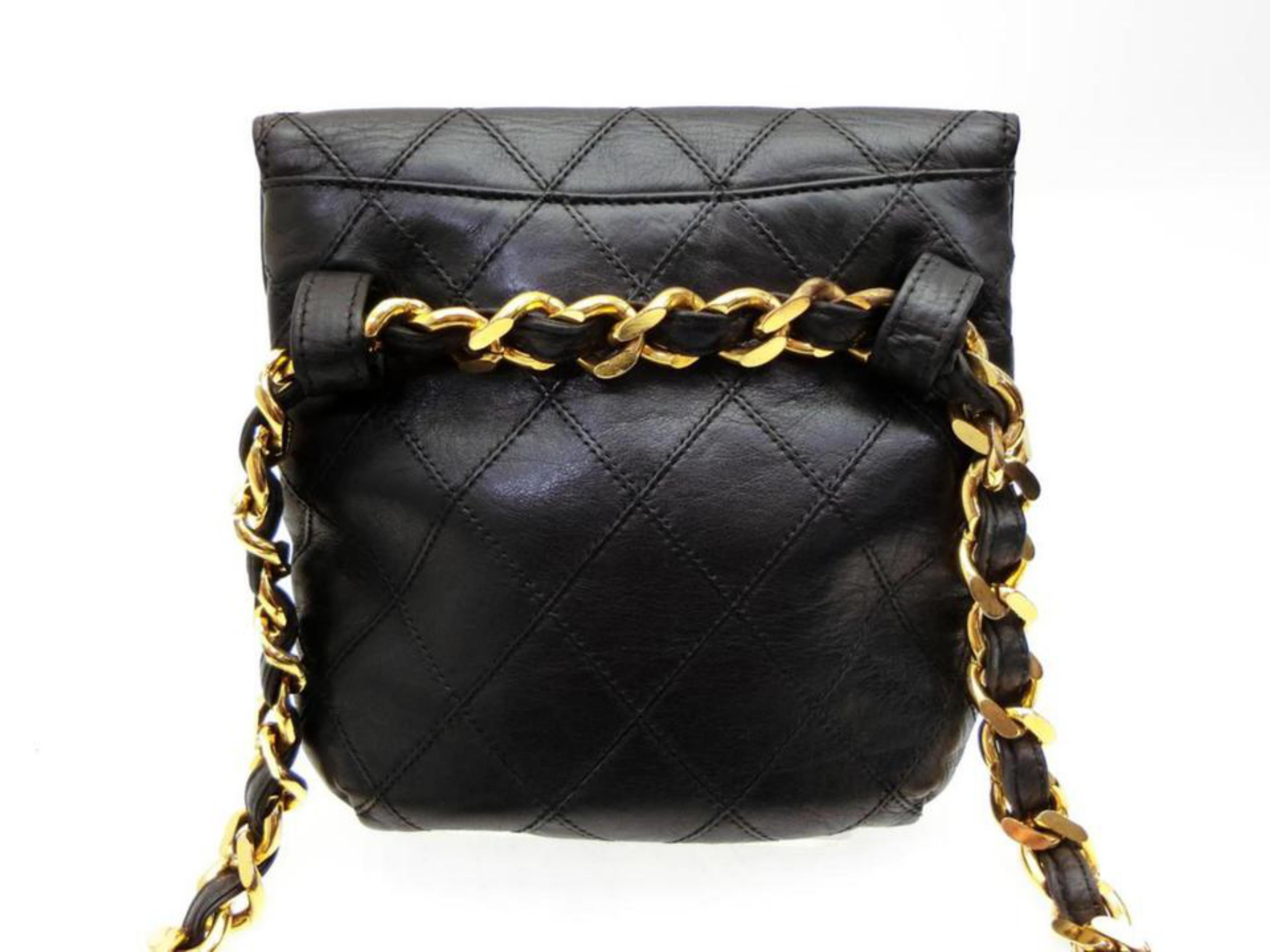 Chanel Quilted Lambskin Chain Waist Pouch Fanny Pack 229139 Cross Body Bag For Sale 1