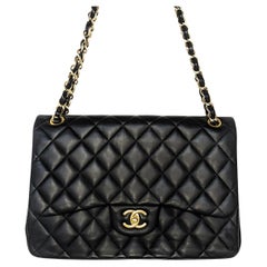 Chanel Quilted Lambskin Classic Double Jumbo Flap