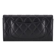 Chanel Quilted Lambskin Classic Flap Large Wallet