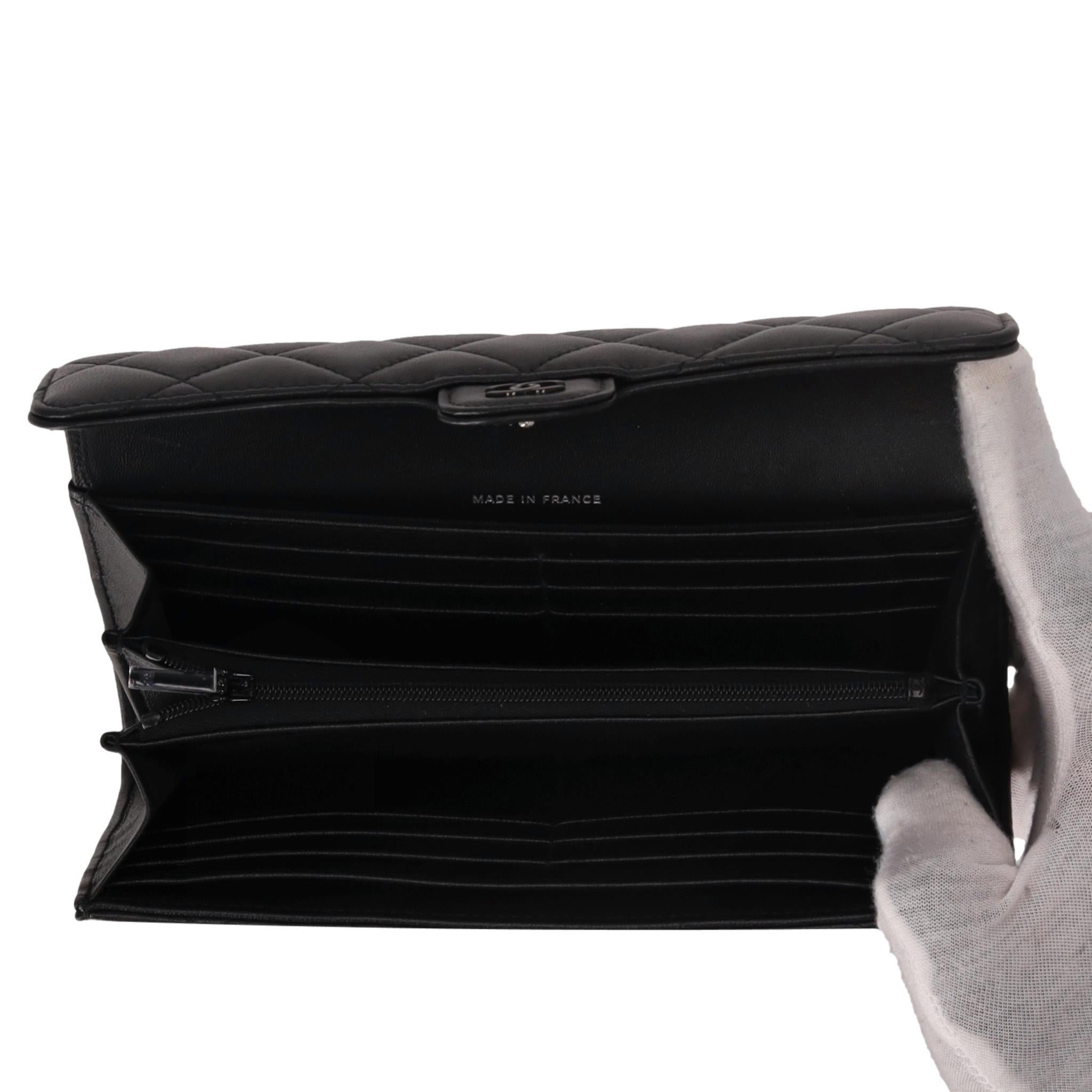 De las mujeres Cartera Chanel Acolchada de Piel de Cordero con Solapa Clásica Grande en venta