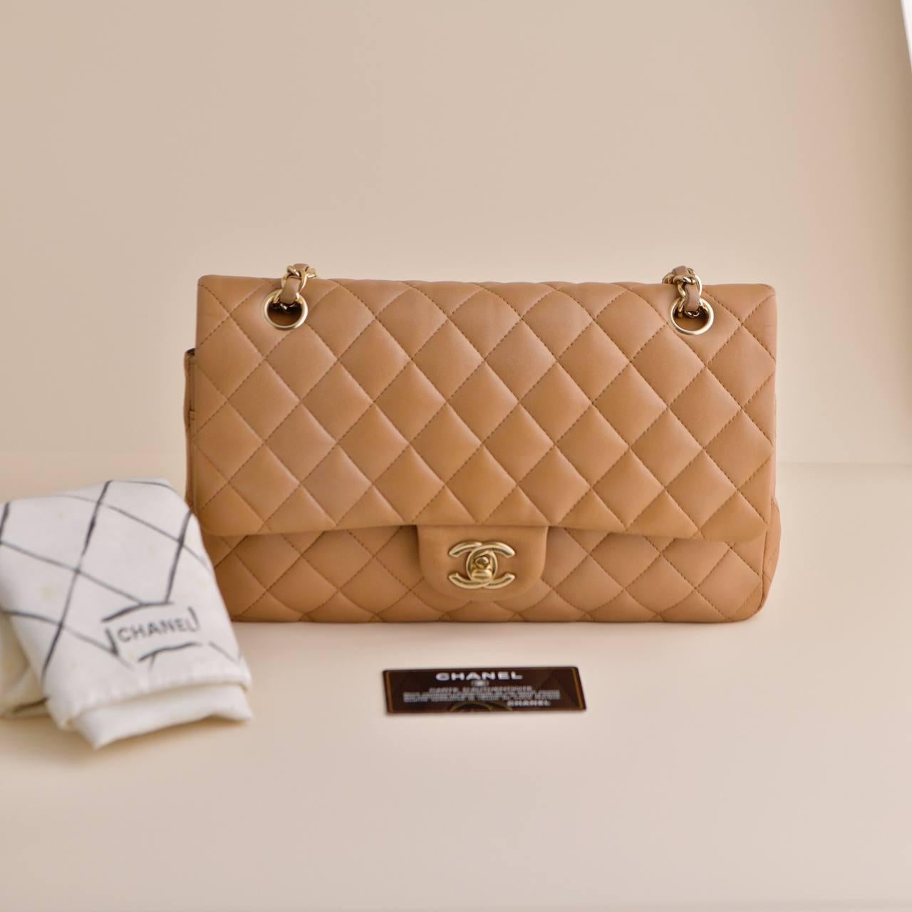 SKU	33301210
Comes With	Chanel Dust bag
Model	Classic Double Flap Medium Handbag
Serial Number	18******
Metal	Lambskin
Condition	Excellent
Other Info	Measuring approximately: 15.5cm x 25.5cm x