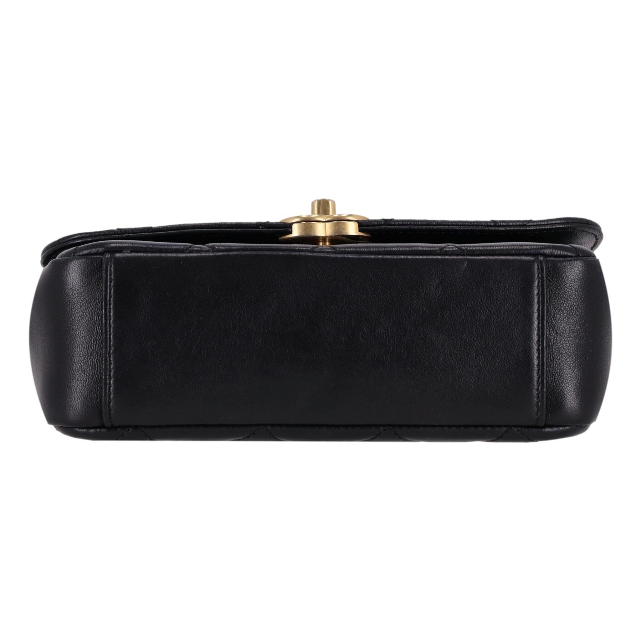 Women's Chanel Quilted Lambskin Flap Bag With Coco Chanel Coin Detail