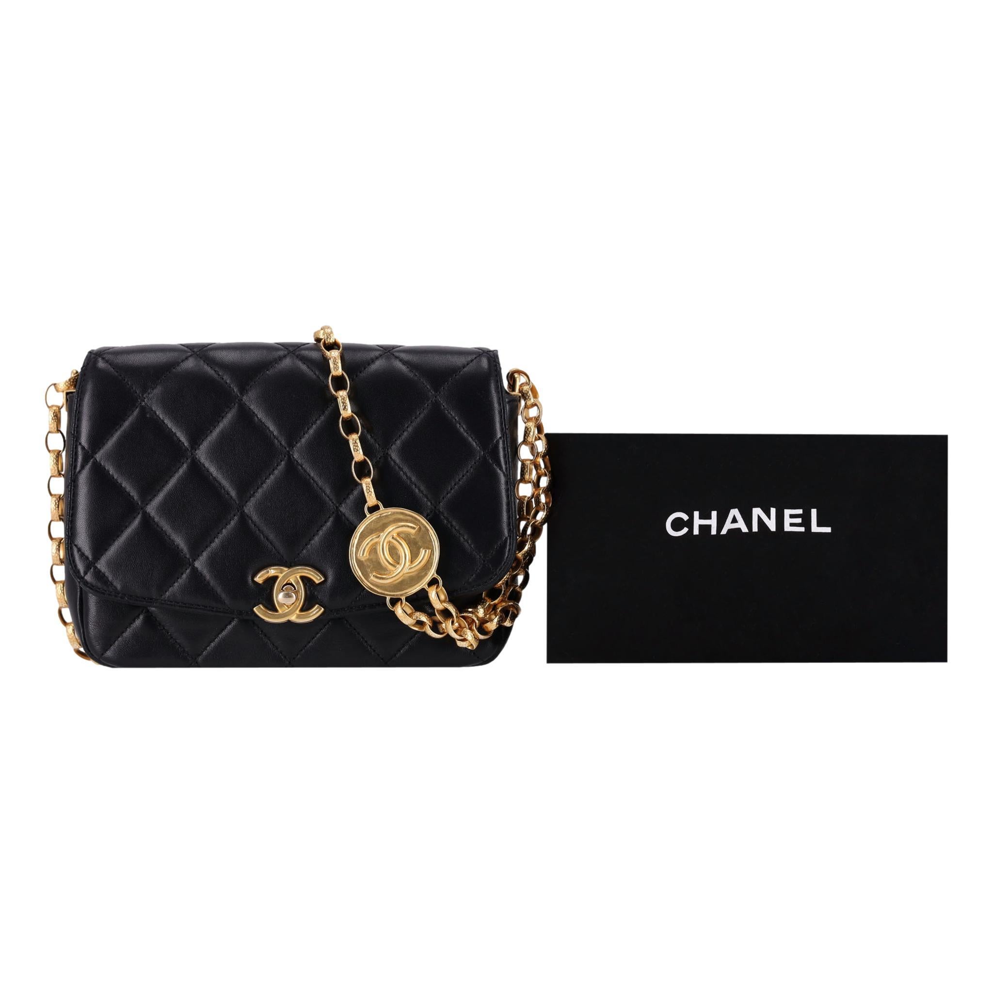 Chanel Quilted Lambskin Flap Bag With Coco Chanel Coin Detail 2