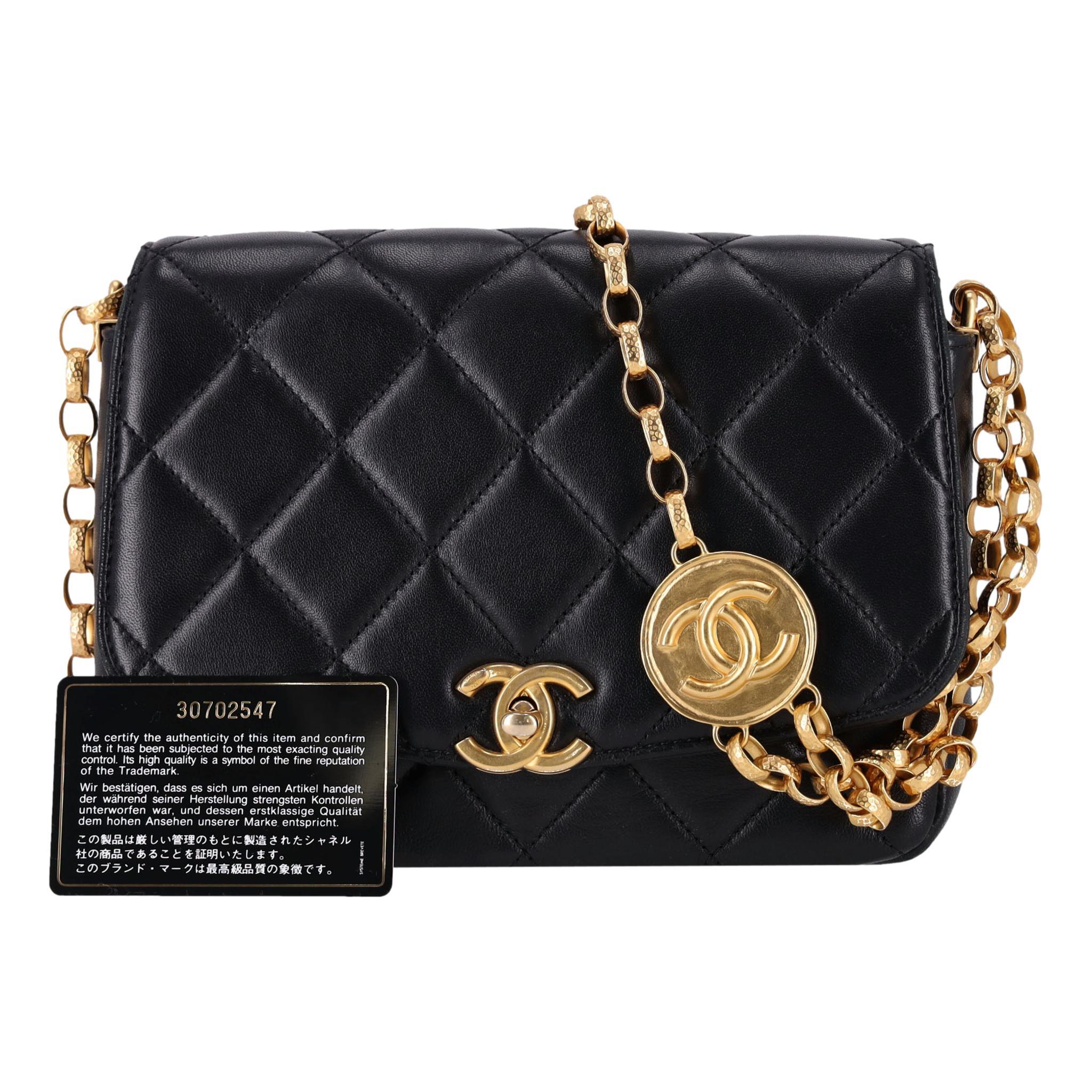 Chanel Quilted Lambskin Flap Bag With Coco Chanel Coin Detail 3
