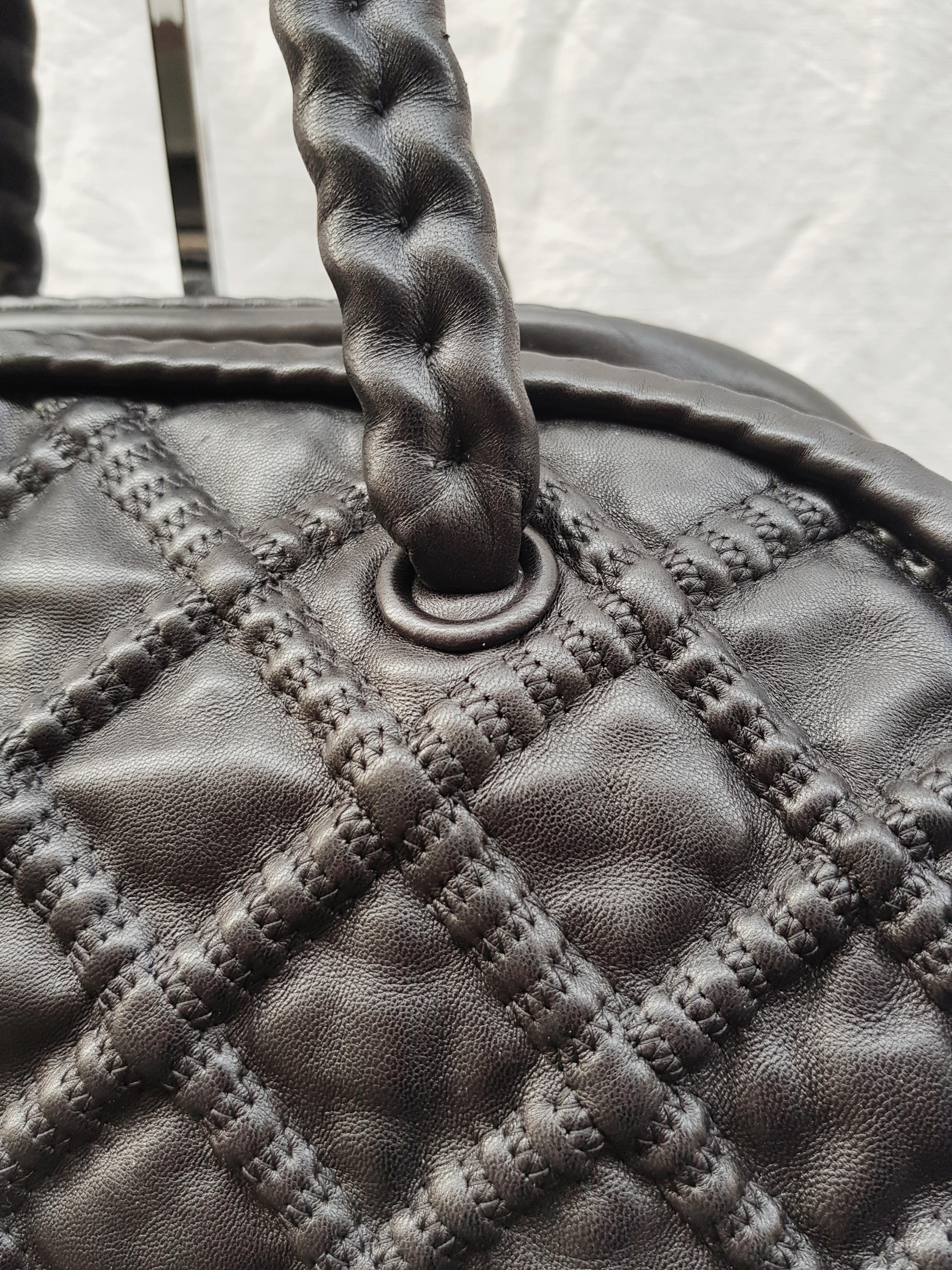 CHANEL quilted lambskin Large hidden chain bag For Sale 3