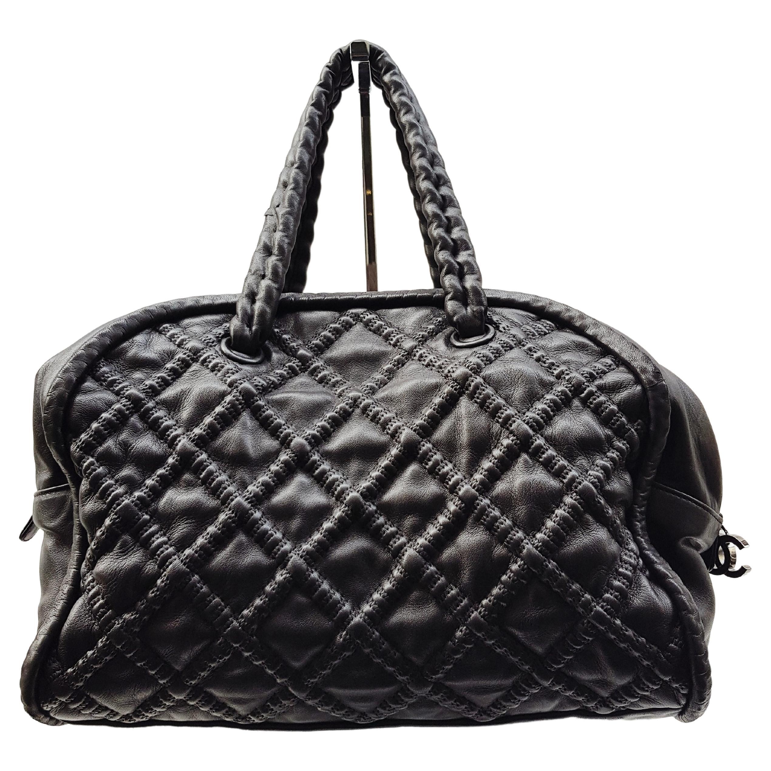 CHANEL quilted lambskin Large hidden chain bag For Sale