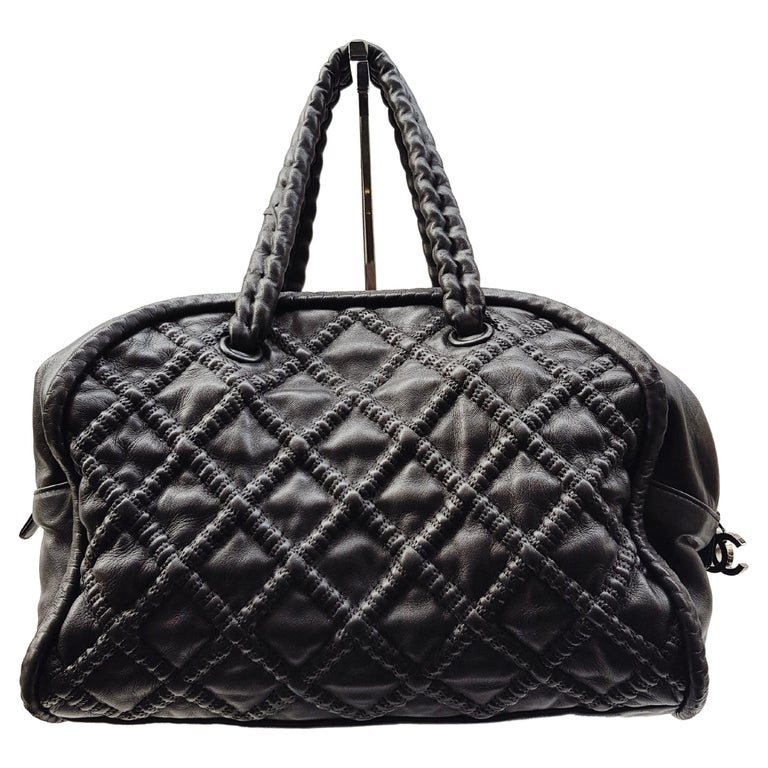 Chanel Timeless CC Bowler Bowling Bag Quilted Caviar Large Black Authentic  - clothing & accessories - by owner 