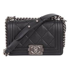 Chanel Quilted Lambskin Le Boy Bag Mini - black