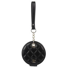 Chanel Quilted Lambskin Leather Luggage Tag