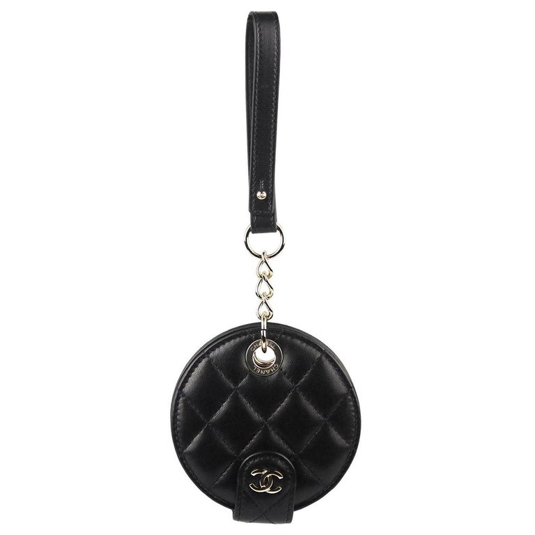 Chanel Quilted Lambskin Leather Luggage Tag For Sale at 1stDibs