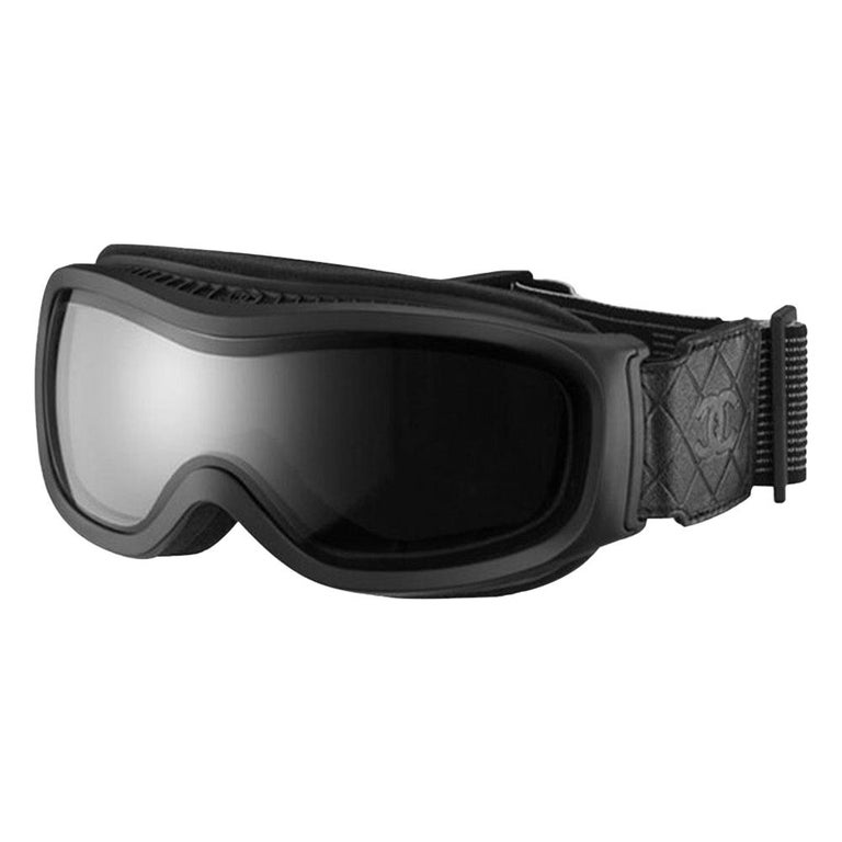 Chanel Quilted Lambskin Leather Protective Ski Goggles at 1stDibs