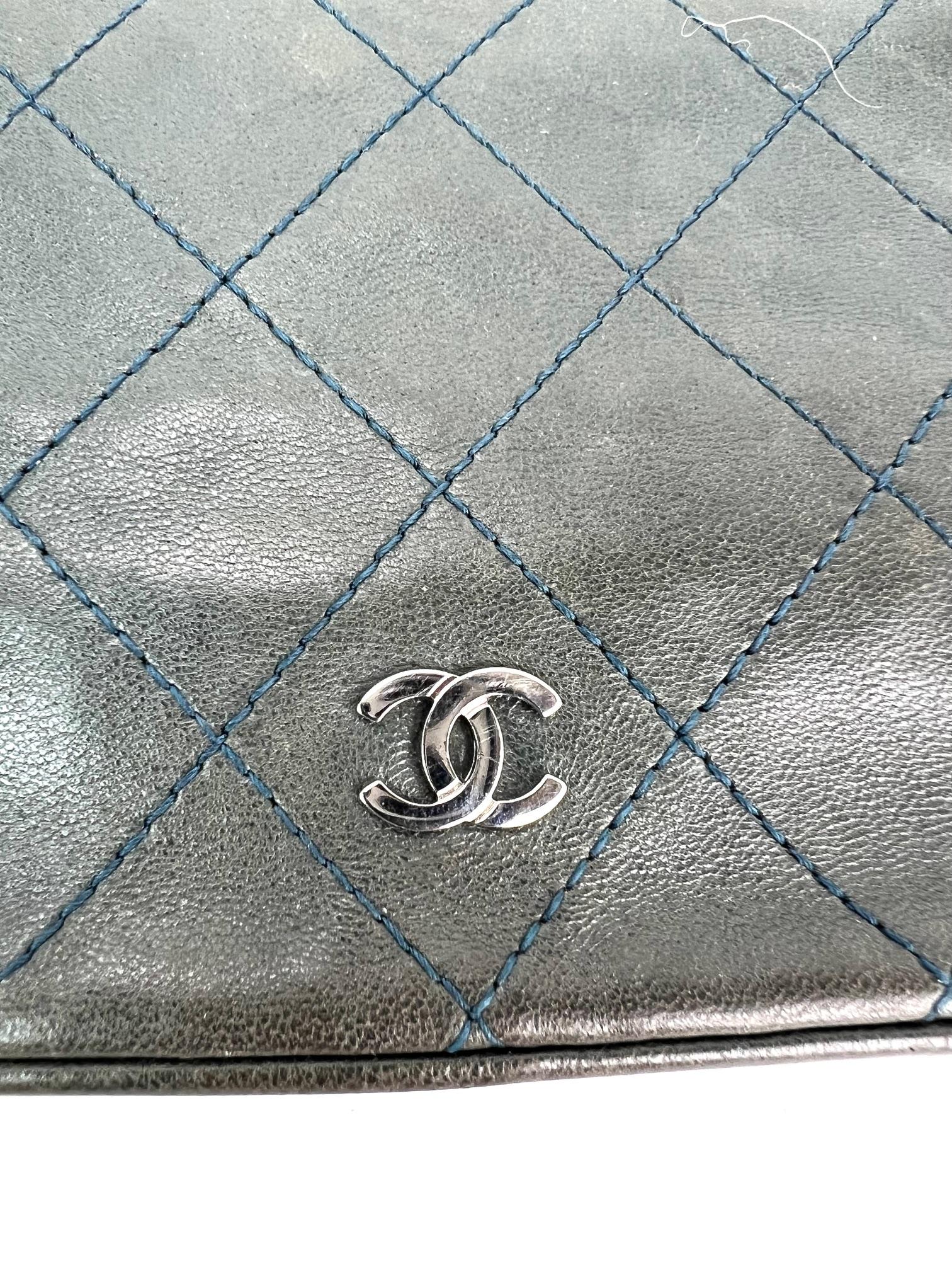 Chanel Quilted Lambskin Stitched Wallet on a Chain Crossbody Bag For Sale 10