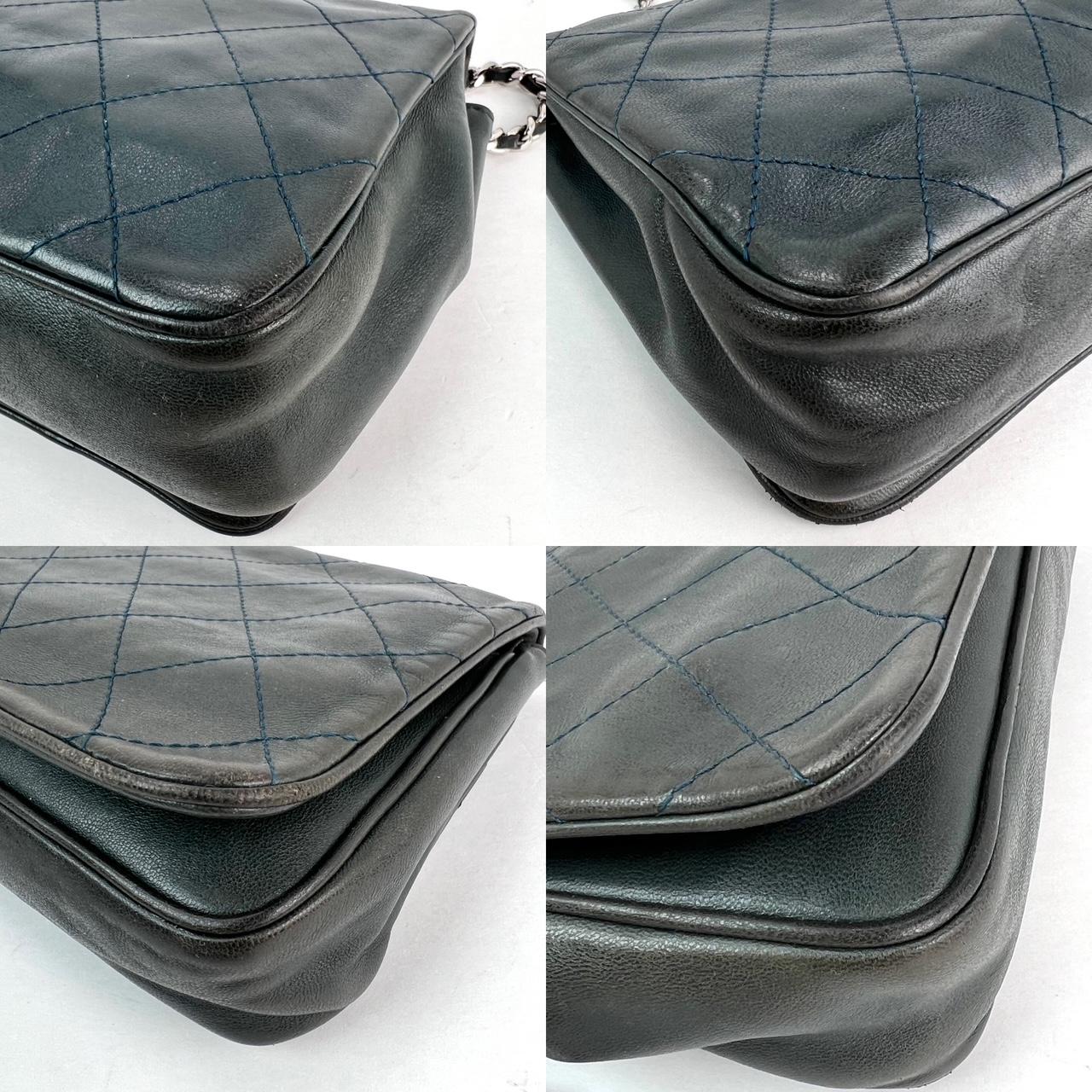 Men's Chanel Quilted Lambskin Stitched Wallet on a Chain Crossbody Bag For Sale