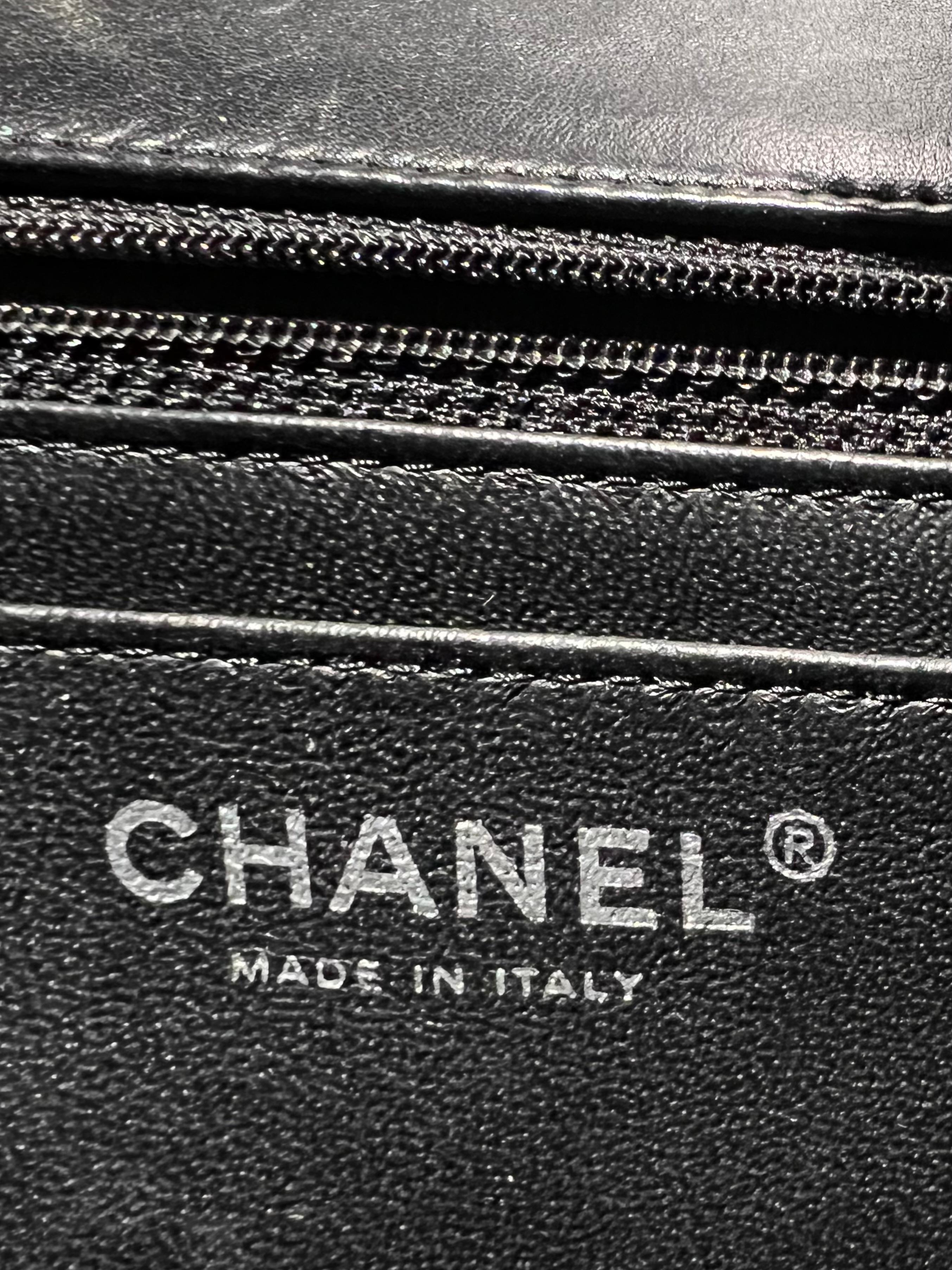 Women's Chanel Quilted Lambskin Valentine Crystal Charms Medium Single Flap Black Bag For Sale