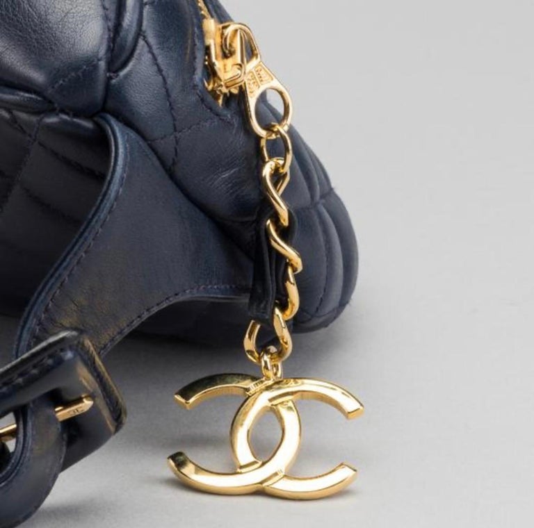 Chanel Quilted Lambskin Vintage Fanny Pack Waist Belt Bum Bag
