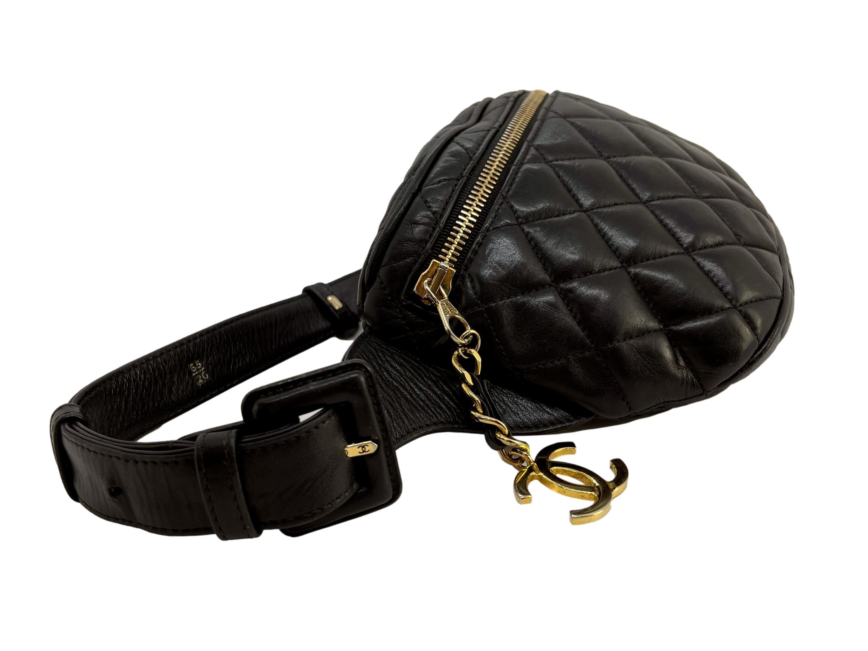 Chanel Quilted Lambskin Waist Belt Bum Bag with Gold Hardware, 1985. 8