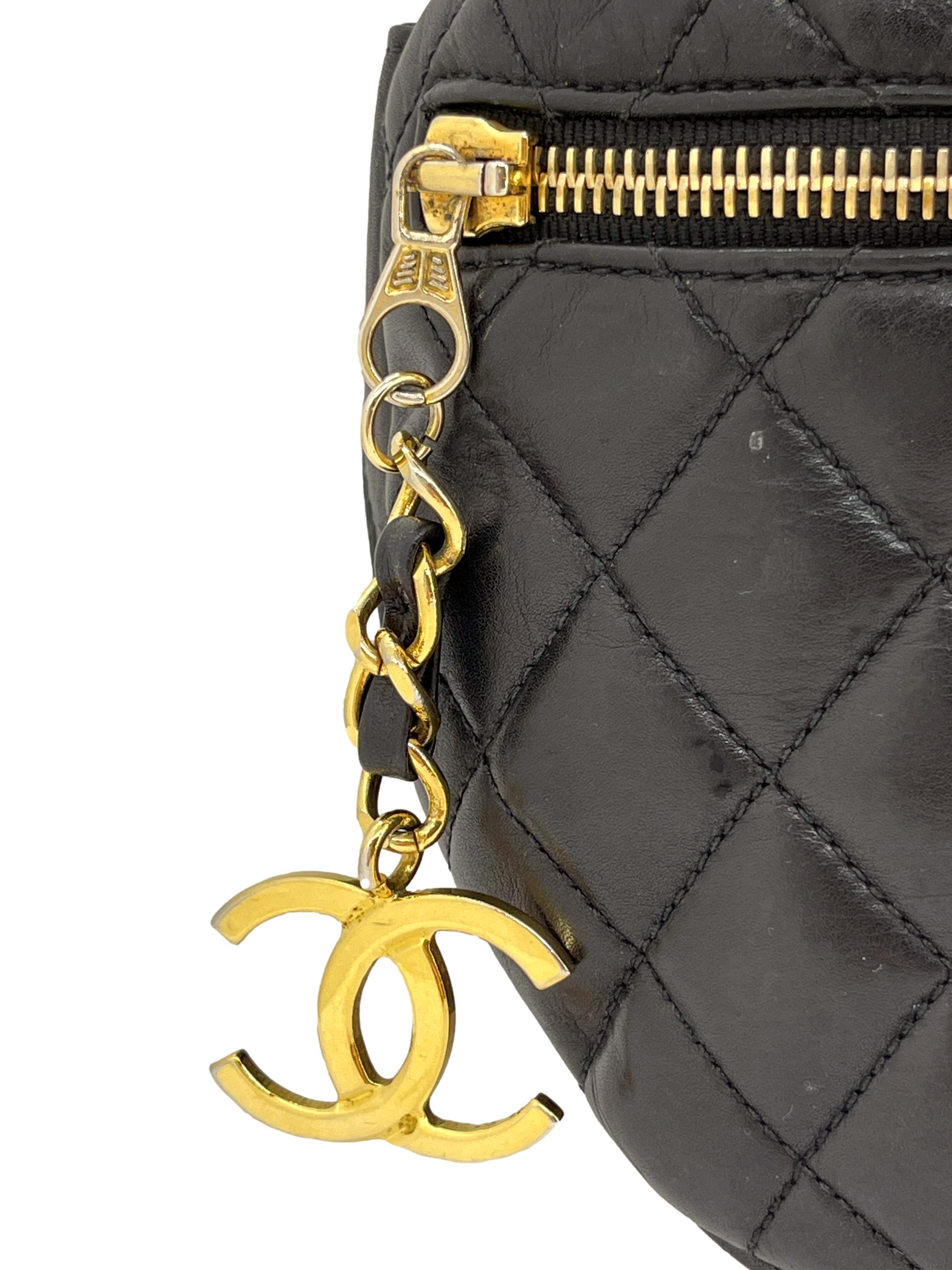 Chanel Quilted Lambskin Waist Belt Bum Bag with Gold Hardware, 1985. 4