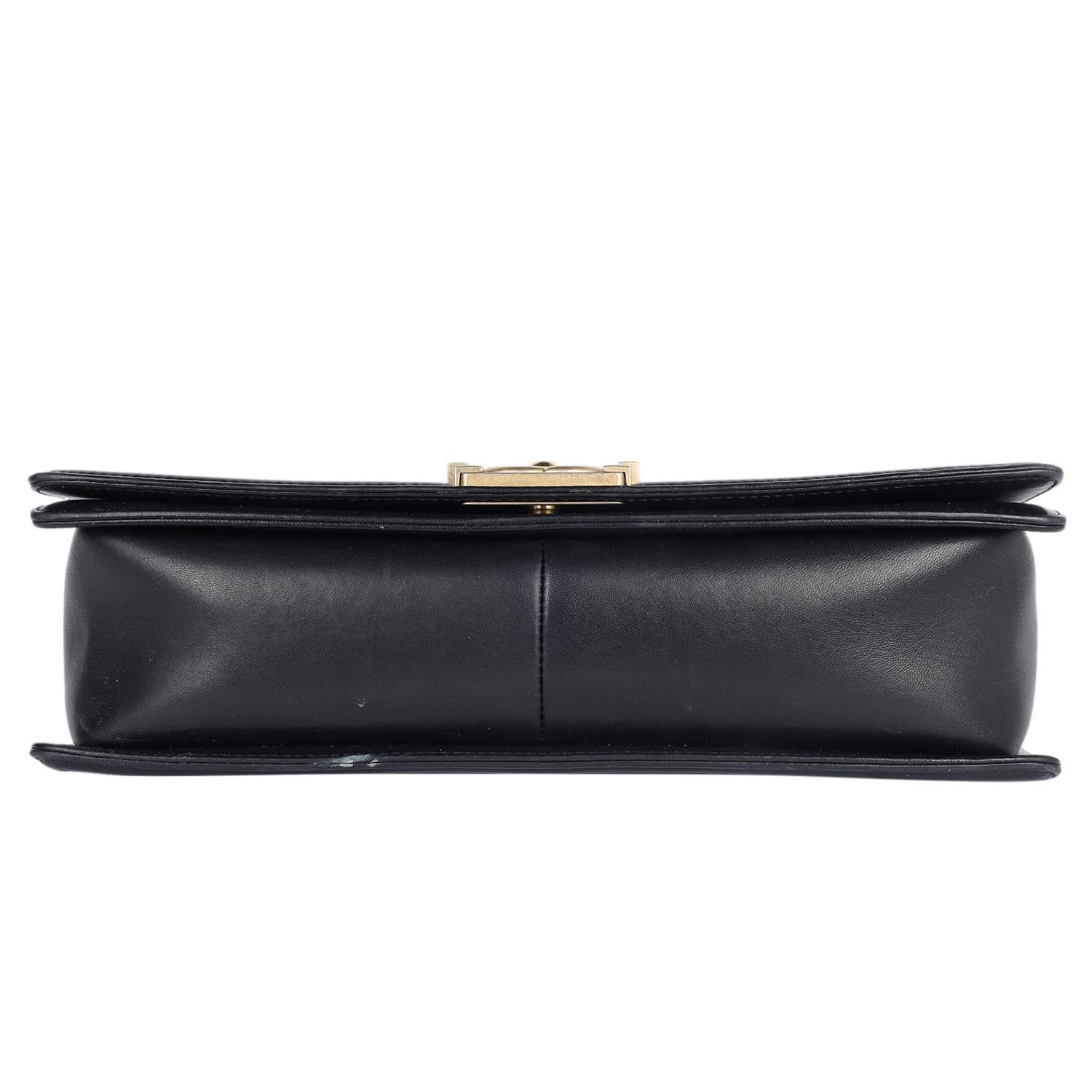 CHANEL Quilted Large Boy Flap Black For Sale 5
