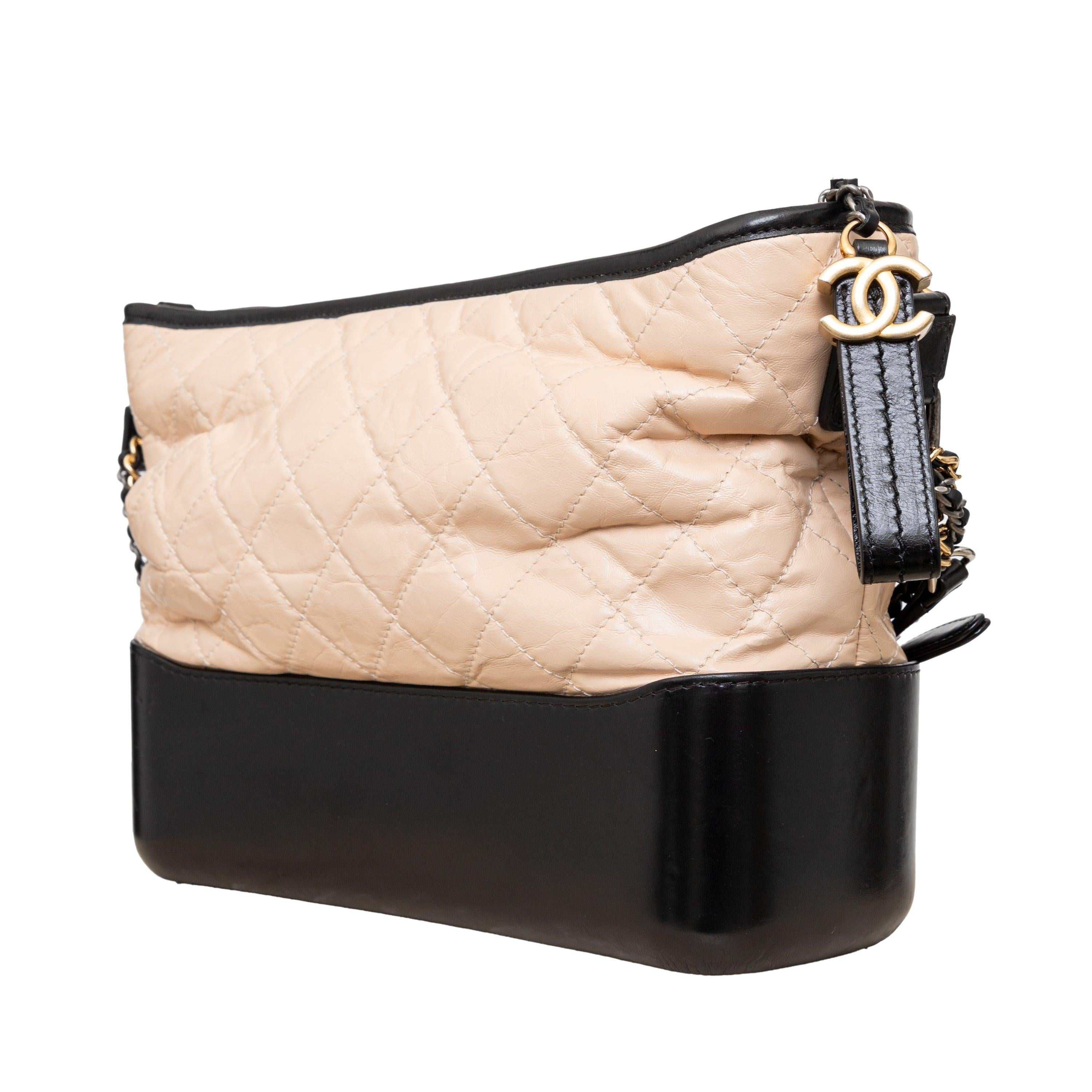 Beige Chanel Quilted Large Gabrielle Hobo Bag - '10s For Sale