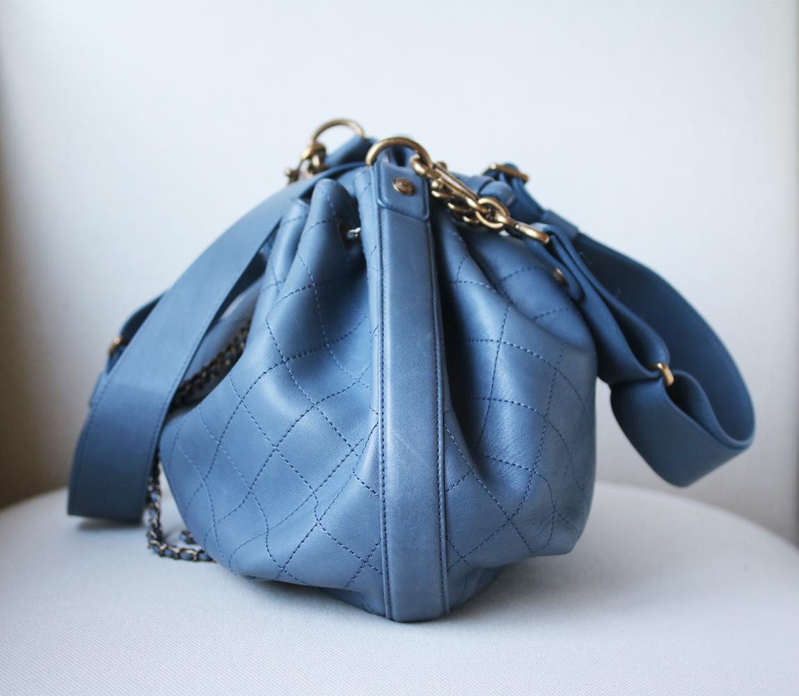 Women's Chanel Quilted Leather Bucket Bag 