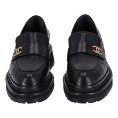 Chanel Quilted Leather 'CC' Logo Loafers