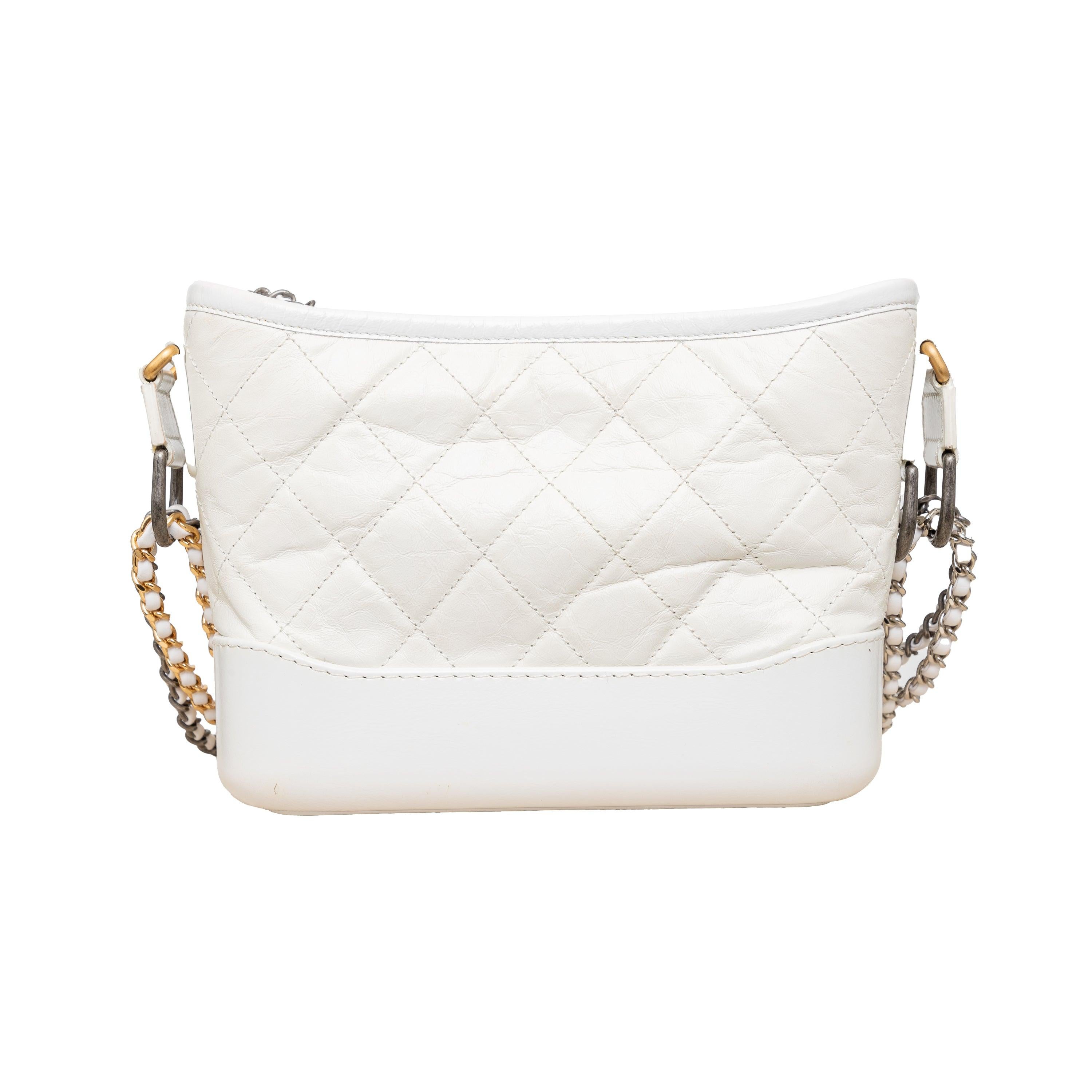 Beige Chanel Quilted Leather Gabrielle Hobo Bag - '10s For Sale