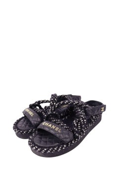 Chanel Quilted Logo Sandals - EU 39